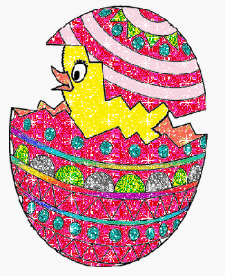 Brokatowy kurczak w pisance